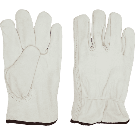 Ironwear 4189 Abration Resistant Buffalo Grain Leather Work Gloves with Elastic Wrist (Alabaster, XX-Large)