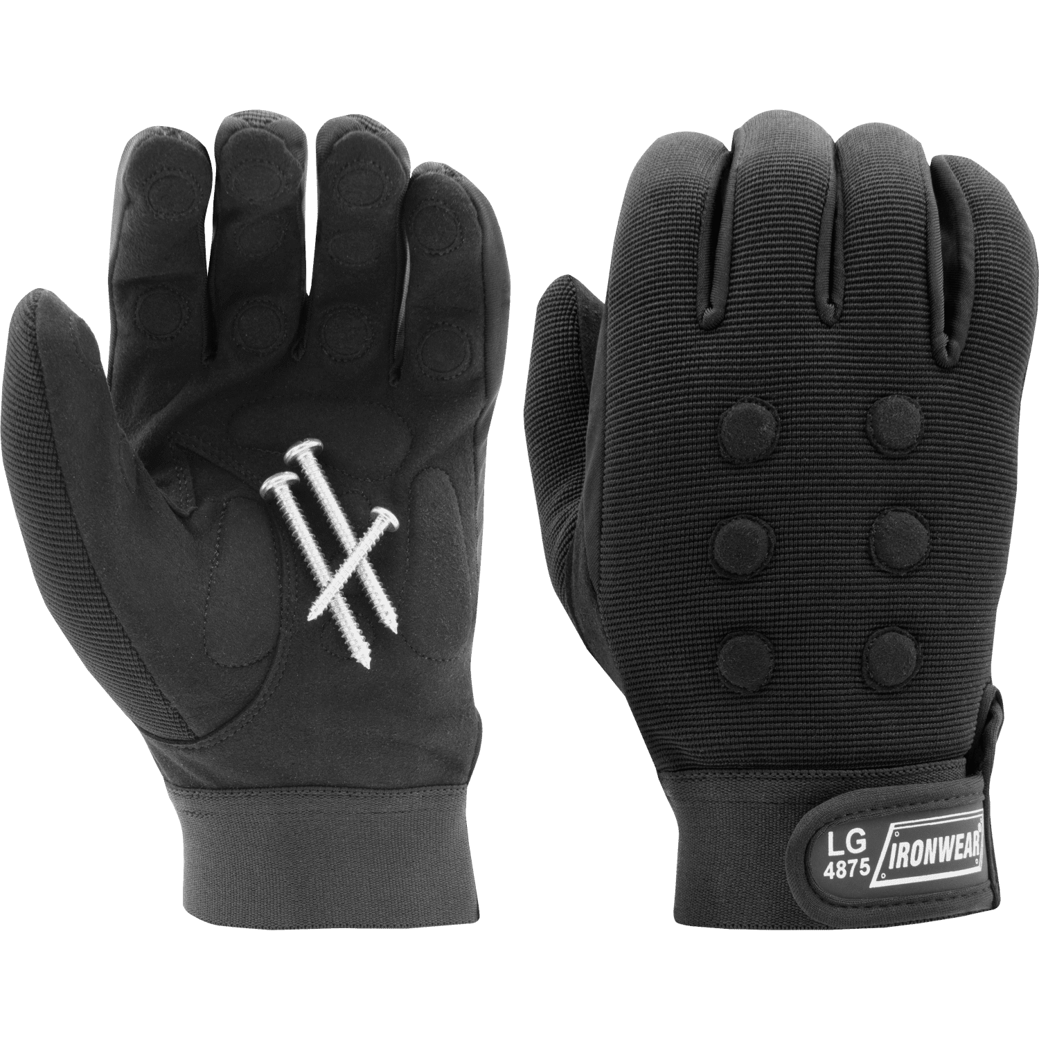 Ironwear 4875 Magnetic Work Gloves with Soft Pad Impact Points and ...