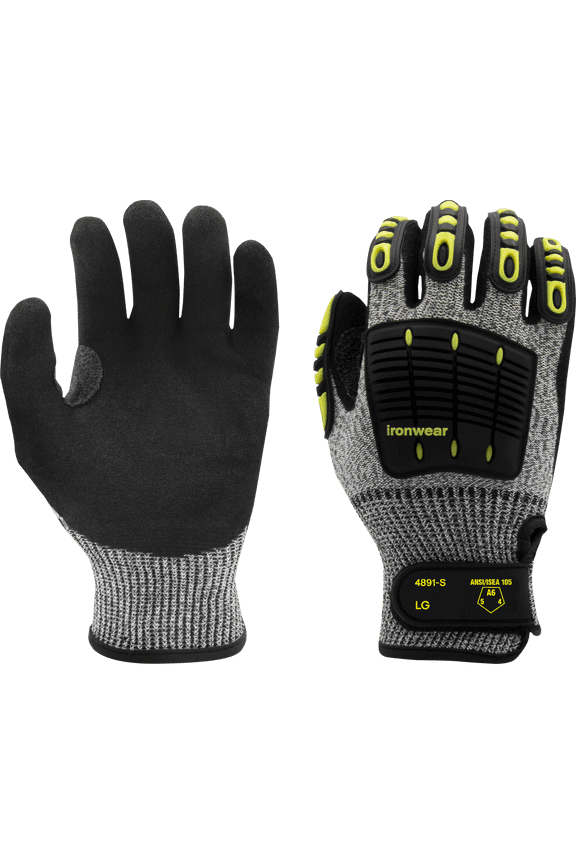 4891-S Cut Resistant Gloves with Sewn Extra Wide TPR and Reinforce Crotch | ANSI Level A6