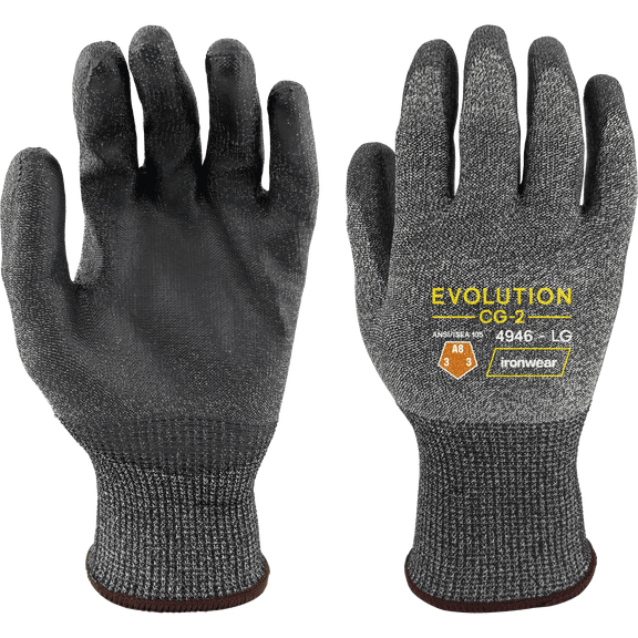 A8 Cut Level Polyurethane Palm Coated HPPE Knit Gloves (Large)