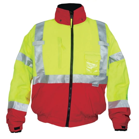 Ironwear 6405 Hi-Visibility Premium Bomber Jacket with Rollaway hood and Reflective fabric | ANSI Class 3