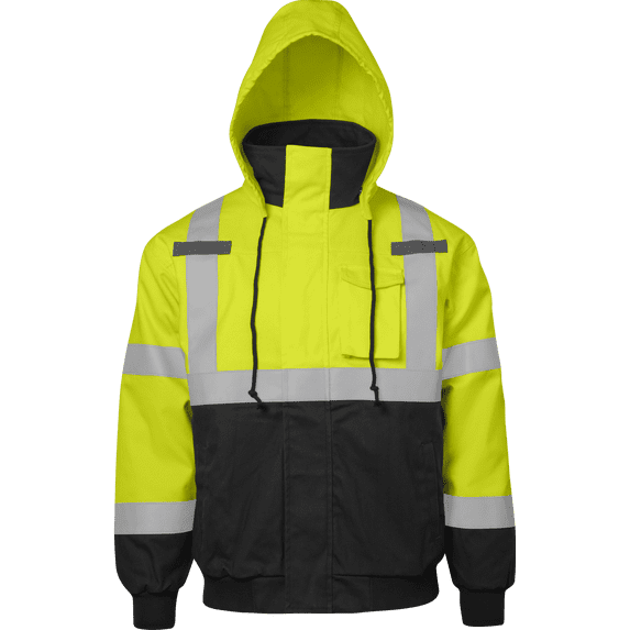 Ironwear 6415FR Hi-Visibility Reflective UL Classified Flame Resistant Bomber Jacket | Cotton Blend | ATPV 40 cal/cm2