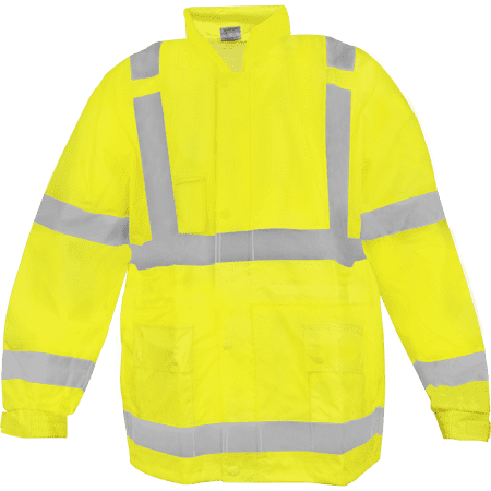 .40mm 2 Piece Hi Vis Reflective Flame Retardant Rain Suit (Lime, 4X-Large)