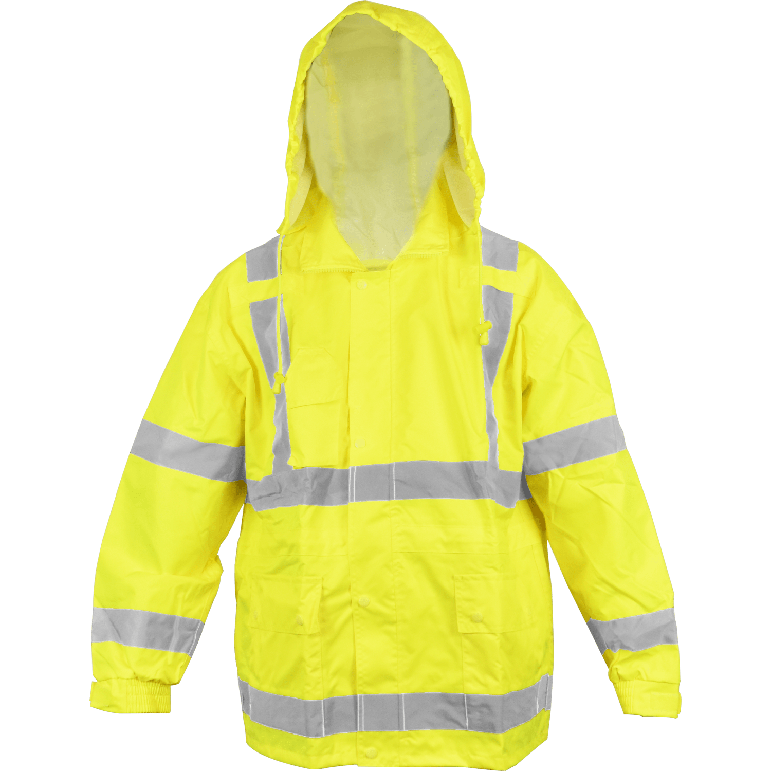 9508FR Hi-Visibility Flame Retardant 100% Polyester 2-Piece Rain Suit | Reflective | ANSI Class 3 (Lime, 2X-Large)