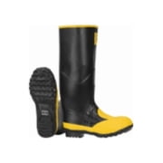 Ironwear Metatarsal Boot, Steel Toe, Steel Midsole, Slip Resistant, 17 in Height, Treaded Sole, Rubber Upper, Black & Yellow, Size 12