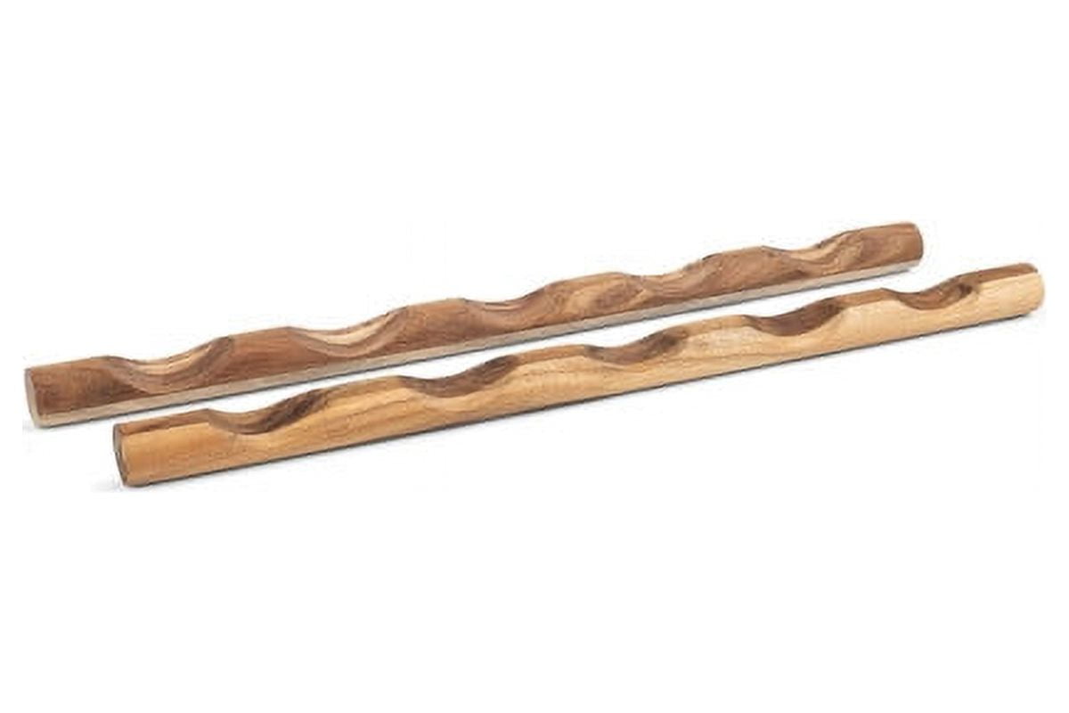 Acacia Wood Compact Wine Rack Bottle Holder, Set of 2