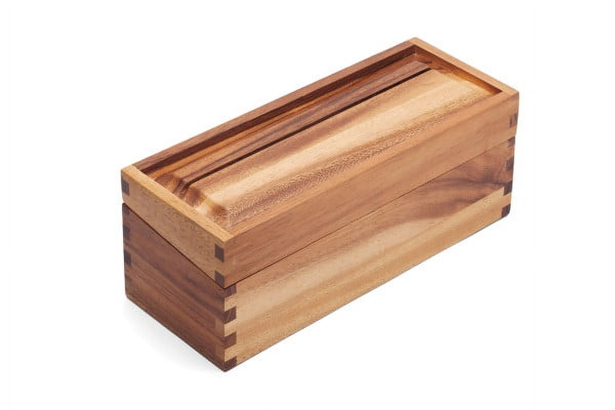 Ironwood Gourmet Acacia Wood Recipe Box, 2 Compartment - Walmart.com