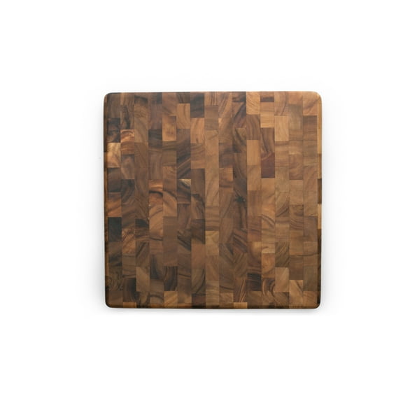 Ironwood Gourmet End-Grain Cutting Board and Prep Station, Acacia Wood, 14" Square