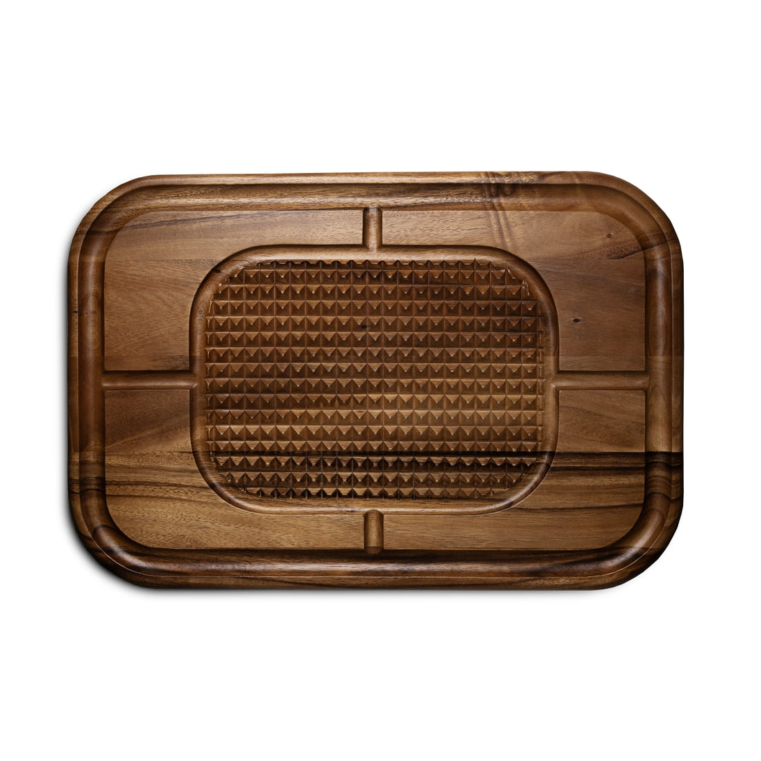 Ironwood Gourmet Gansevoort Large Carving Board, 16" x 24" Acacia Reversible Wood Cutting Board with Juice Groove and Grip Pad