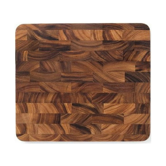 Ironwood Gourmet Oslo Wood End Grain Utility Board, Acacia Wood, 15.75" x 14" x 1"