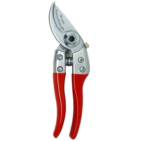 Ironwood IRWIW1411 7 in. Red Quick Release Bypass Pruner