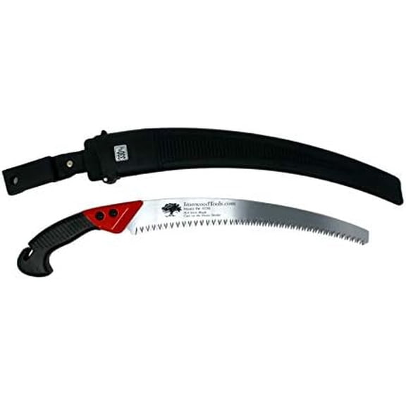 Ironwood IW5330 Pistol grip saw with scabbard, Tri-Edged hollow ground tooth design, impulse hardened teeth, 13 in blade, blade is replaceable$$Garden & Patio