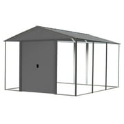 Arrow Ironwood 10 x 12 x 8 ft Grey Steel Hybrid Shed Kit