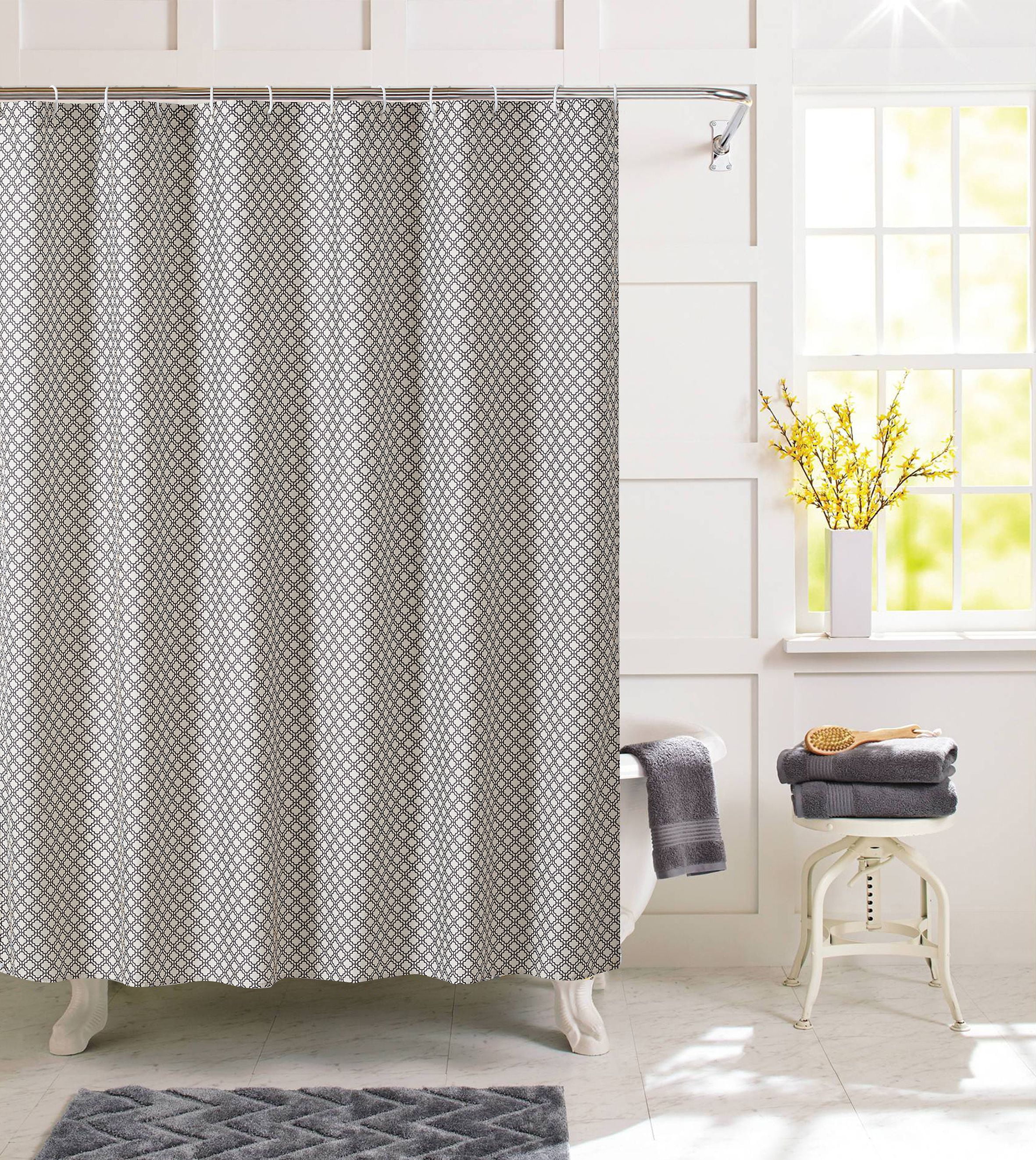 Ironwork 13-piece Shower Curtain Set Grey