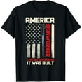 thumbnail image 1 of Ironworker Rodbuster Patriot American Flag Metal Worker T-Shirt, 1 of 5