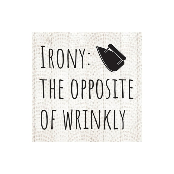 Irony Opposite Wrinkly Black Iron Dots 12 x 12 Wood Wall Sign Plaque