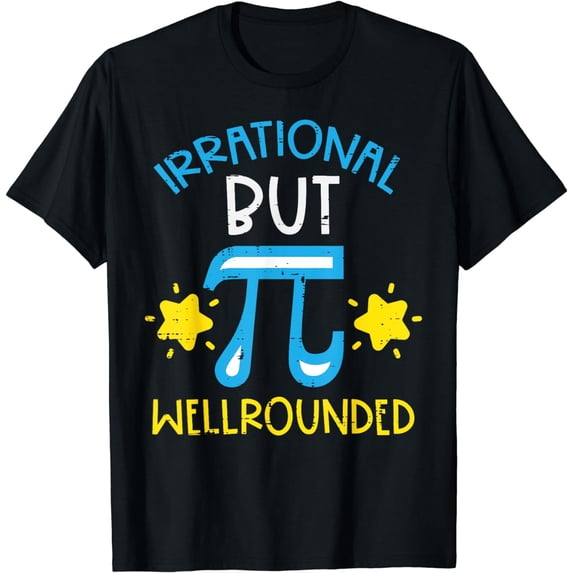 Irrational But Well Rounded Funny Pi Day Math Teacher Kids T-Shirt