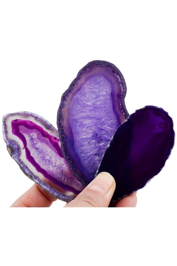 Irregular Agate Polished Crystal Slice Brazil Healing Reiki Stone Pendant New Y8G5