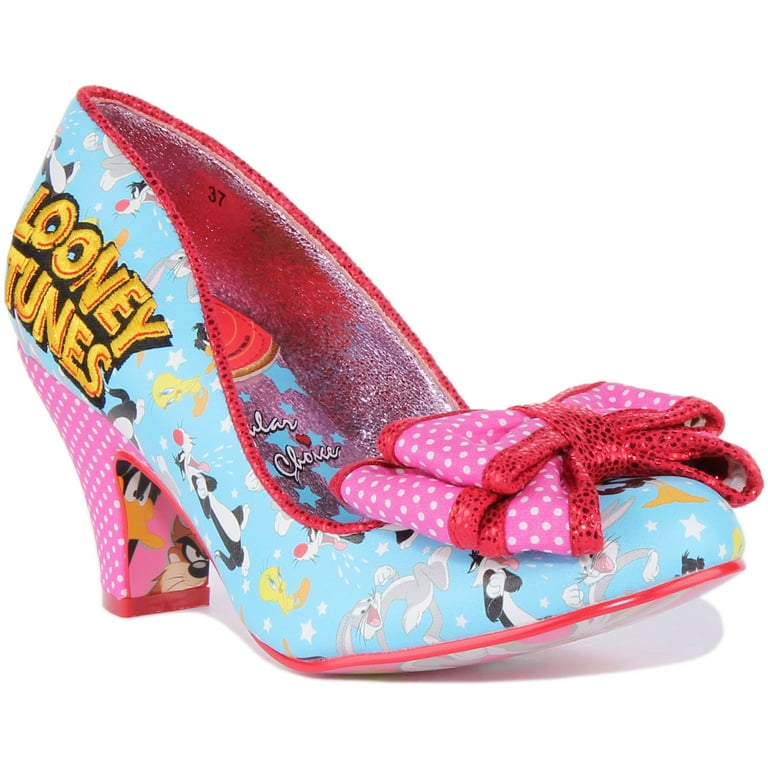 Irregular Choice Banjo Time Women s Mid Heel Shoes With Bow In Blue Size 7 Walmart