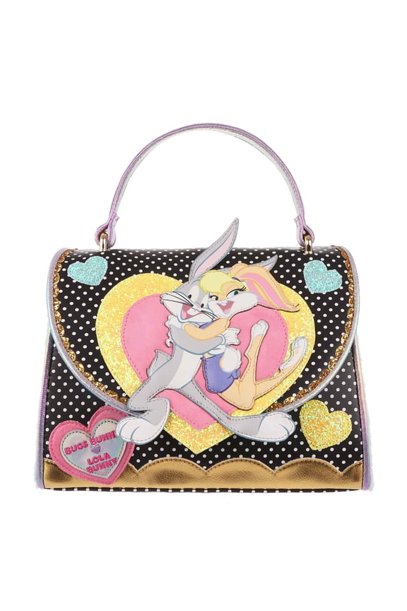 Looney Tunes Bugs Bunny Lola COUPLE GOALS BAG Black Heart NEW
