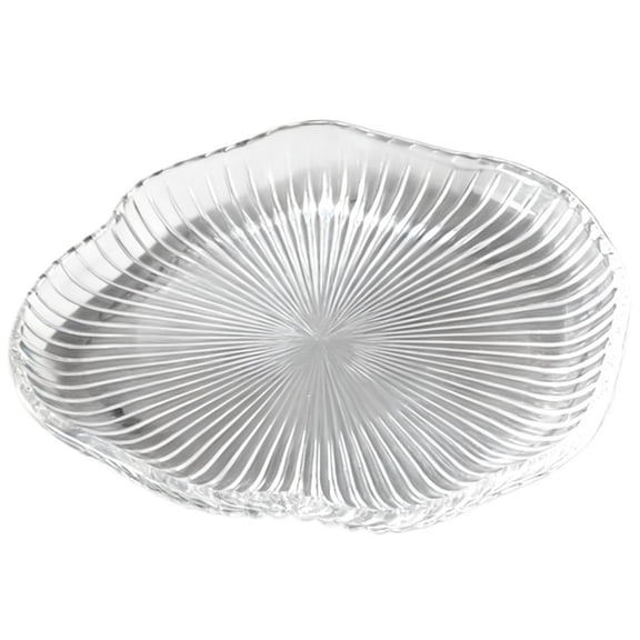 Irregular Cloud-Shaped Glass Dish Designer Transparent Fruit Bowl Pastry Plate Chinese-Style Afternoon Tea Tray Snack