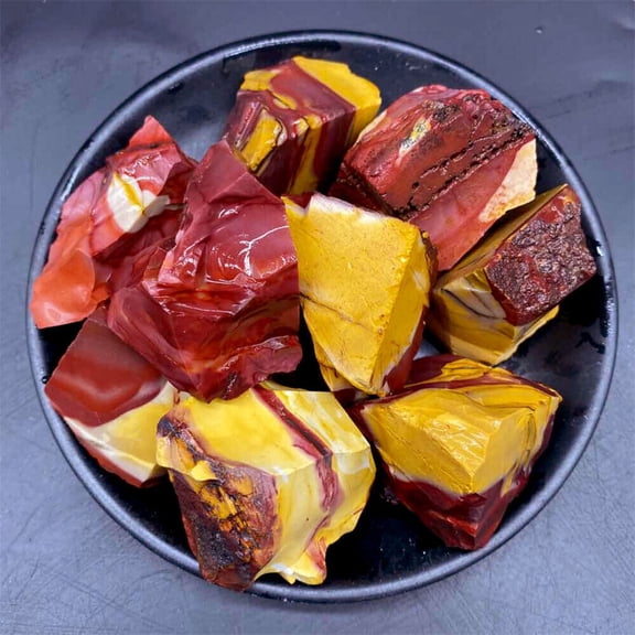 Irregular Egg Yolk Natural Raw Rough Stone Healing Crystal Quartz Mineral 1 Set