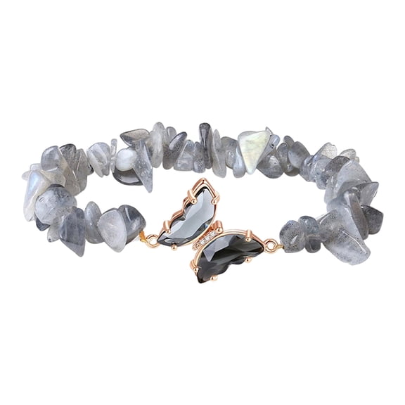 Irregular Gemstones Bead Adjustable Butterfly Decoration Crystals Healing Jewelry For Special Occasions