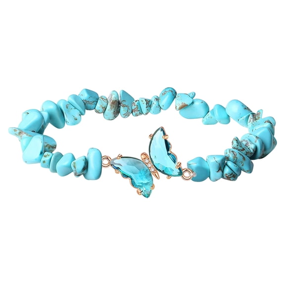 Irregular Gemstones Bead Adjustable Butterfly Decoration Crystals Healing Jewelry For Special Occasions