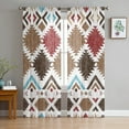 thumbnail image 1 of Irregular Graphics National Style Sheer Window Curtains for Bedroom Drapes Home Tulle Curtains for Living Room Chiffon Curtains, 1 of 7