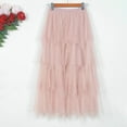 thumbnail image 1 of Irregular Mesh Half Length Skirt Women's Spring And Summer Multilayer Cake Skirt Poached Long Skirt Long Skirts for Women Summer Cute Skirts for Teen Girls Formal Skirt Bandage Skirt Rainbow Skirt, 1 of 3