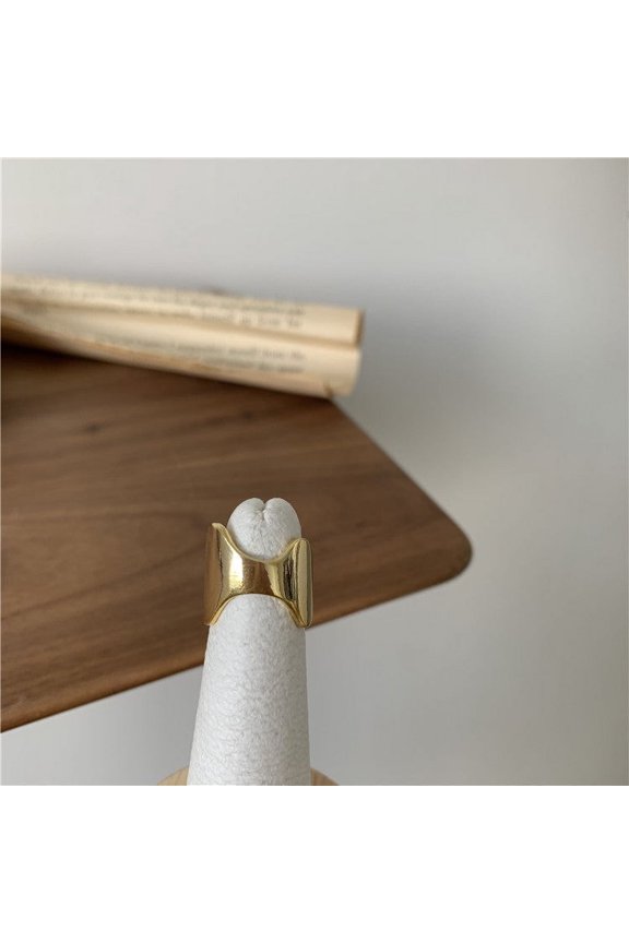 Womens Geometric Metal Ring Korean Irregular Opening Ring Single Nail Cover Ring Gold Nail Ring Silver Nail Ring Fashion Jewelry Gift