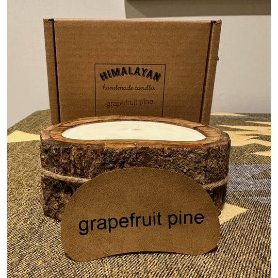 Irregular Raw Tree Bark Candle Pot 9 oz.