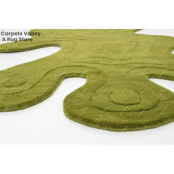 Irregular Shape Designer Area Rug - Unique Modern Abstract Pattern, Soft Touch, and Durable for Living Room, Bedroom, or Office Deco