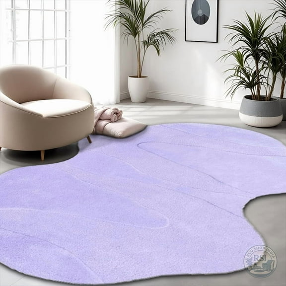 Irregular Shape High & Low Pile, Hand-Tufted 100% Wool Soft Area Rug Carpet Ideal for Living Room, Bedroom and Home Decor – 3 x 5