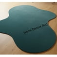 thumbnail image 1 of Irregular Shape Solid Green Rug – Hand Tufted Plain Carpet for Modern Home Decor, 1 of 5