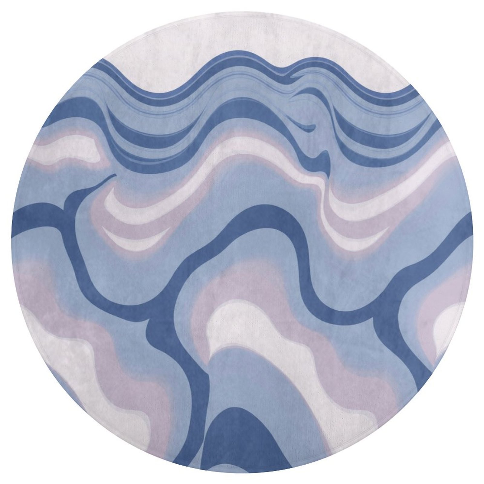 Irregular Stripe Round Area Rug Soft Sofa Nursery Carpet Floor Mat Non ...