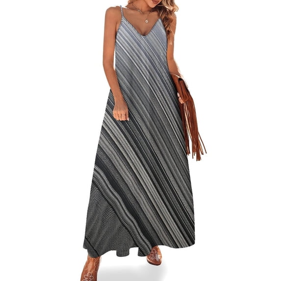 Irregular Stripe Sleeveless Dress Woman Fashion Long Dresses Women's Summer Suit Dress Summer 2025 Women