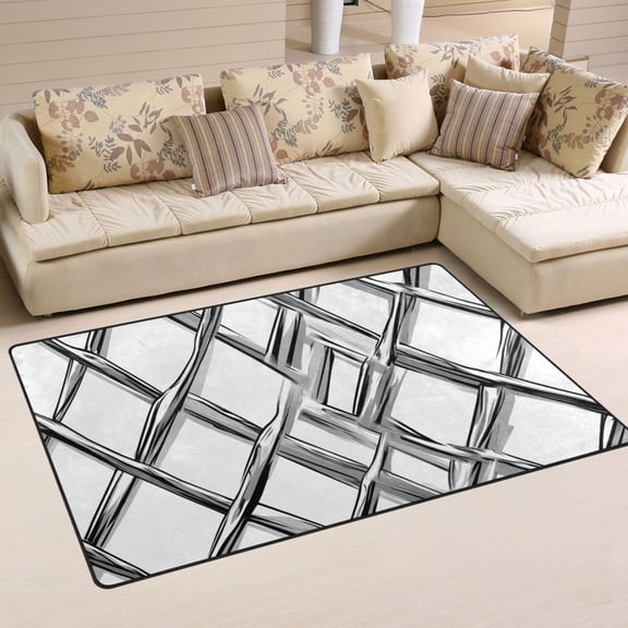 Irregular Texture Pattern Soft Polyester Area Rug 31''x20'', Non Slip, Memory Foam, Water Absorbent