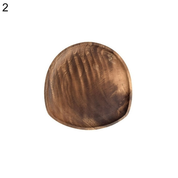 Irregular Walnut Wood Serving Tray for Home Decor, Wood Platters & Dish Plates for Fruits, Cupcakes, Sushi, Food, Dish Wood Tray Decor