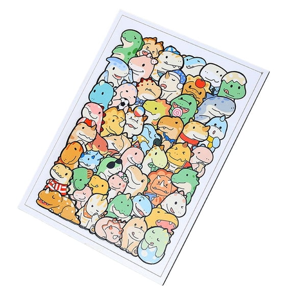 Irregular Wooden Puzzle for Adults & - 50 Piece Unique Shape Laser-Cut Brain Teaser Game, 5.9x7.9 Inch Cat, Dinosaur, Bear Designs - Challenging Jigsaw for Relaxation & Gifting