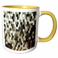 thumbnail image 1 of Irregular honeycomb pattern painted In neutral earth tones 11oz Two-Tone Yellow Mug mug-333980-8, 1 of 3