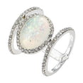 thumbnail image 1 of Womens Geometric Moonstones Rings Mosaic Purple Gemstone Alloy Electroplated Irregular Design European Jewelry, 1 of 2