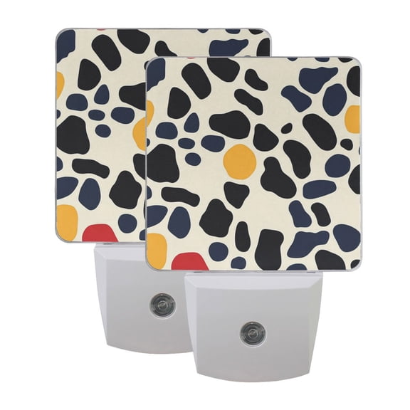 Irregularly Shaped Spot LED Night Light with Smart Sensor Plug Into Wall Dusk to Dawn 2 packs