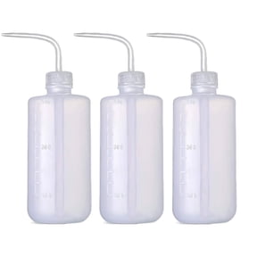 Irrigation Bottle 500ml 17oz Indoor Plant Watering Can Water Squirt Plastic Rinse Bottle for Eyelash Extensions Eye Wash Tattoo Lab (3pcs)