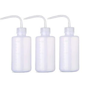 Irrigation Bottle 500ml 17oz Indoor Plant Watering Can Water Squirt Plastic Rinse Bottle for Eyelash Extensions Eye Wash Tattoo Lab (3pcs)