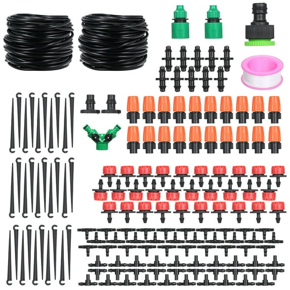 Irrigation System,Diy Water Dsfen Diy Wat Drip 30m Spray Brewel Spray Kit Drip 30m Drip Kit Drip