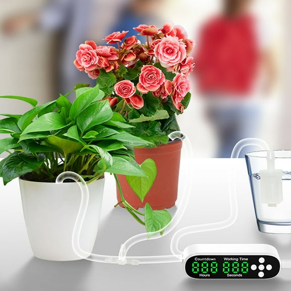 Irrigation System,Led Display 5v Plant Waterer Kit Plant With Drip Kit Plant 5v Usb Plant With Countdown And Led Display Countdown And Led Usb Indoor Potted Drip Kit Laoshe White