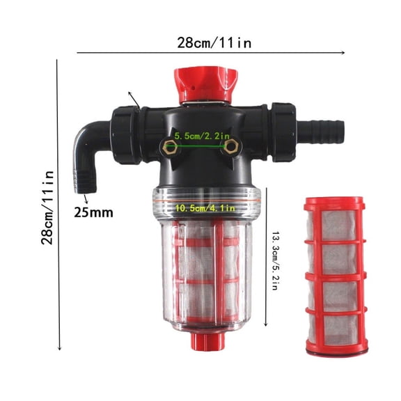 Irrigation Water Pump Filter Fine Mesh Double Layer Inline Strainer for Garden