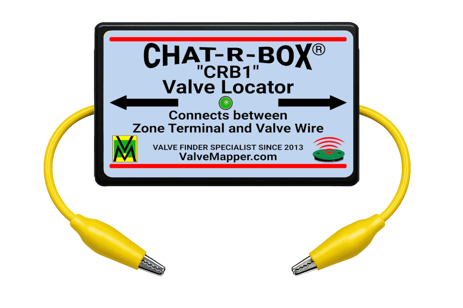 Sprinkler Valve Locator  Compatible with Hunter, Orbit, Irritrol, Weathermatic, K Rain, Rachio  Not for Toro  Rain Bird Requires Chat R Box PRO  CRB1