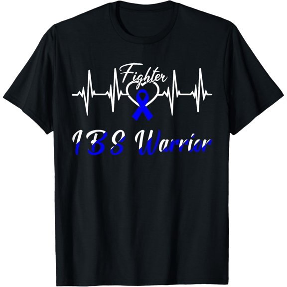Irritable Bowel Syndrome IBS Warrior Heartbeat Fight T-Shirt